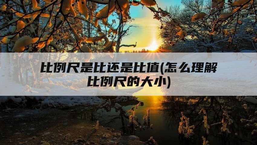 比例尺是比还是比值(怎么理解比例尺的大小)
