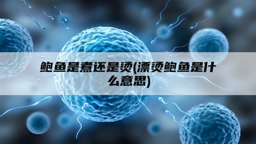 鲍鱼是煮还是烫(漂烫鲍鱼是什么意思)