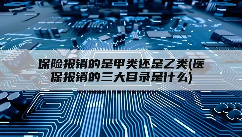 保险报销的是甲类还是乙类(医保报销的三大目录是什么)